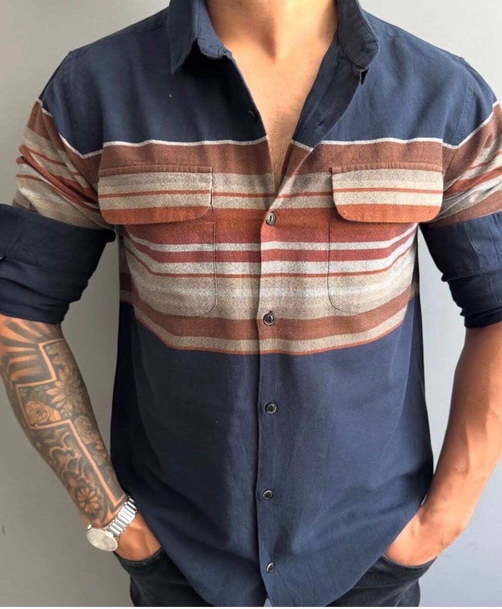 ✨Roark Cassidy Jacquard Navy Sz XL Shirt✨